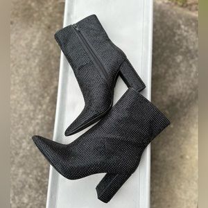 Black Bedazzled Booties